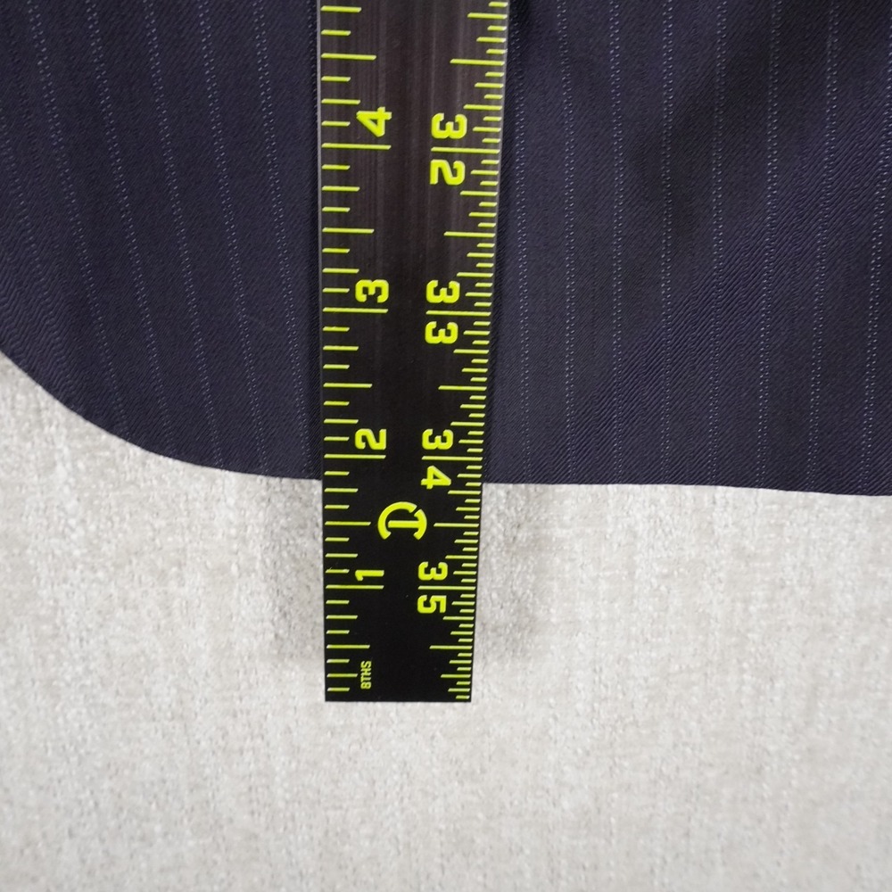 Jos A. Bank Blazer Mens 46L Blue Pinstriped Gold 100% Wool CentoCinquanta 150 - Picture 2 of 11